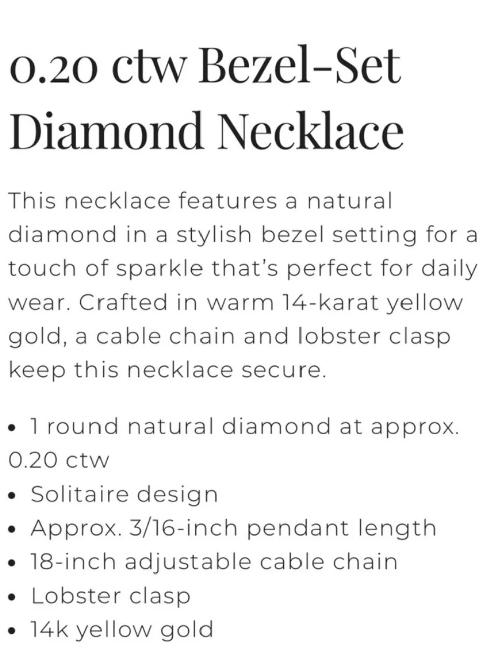 Catbird minimal necklace